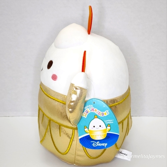 LUMIERE🕯11" White & Gold Candelabra Disney Beauty & the Beast Squishmallow NWT - Picture 2 of 9
